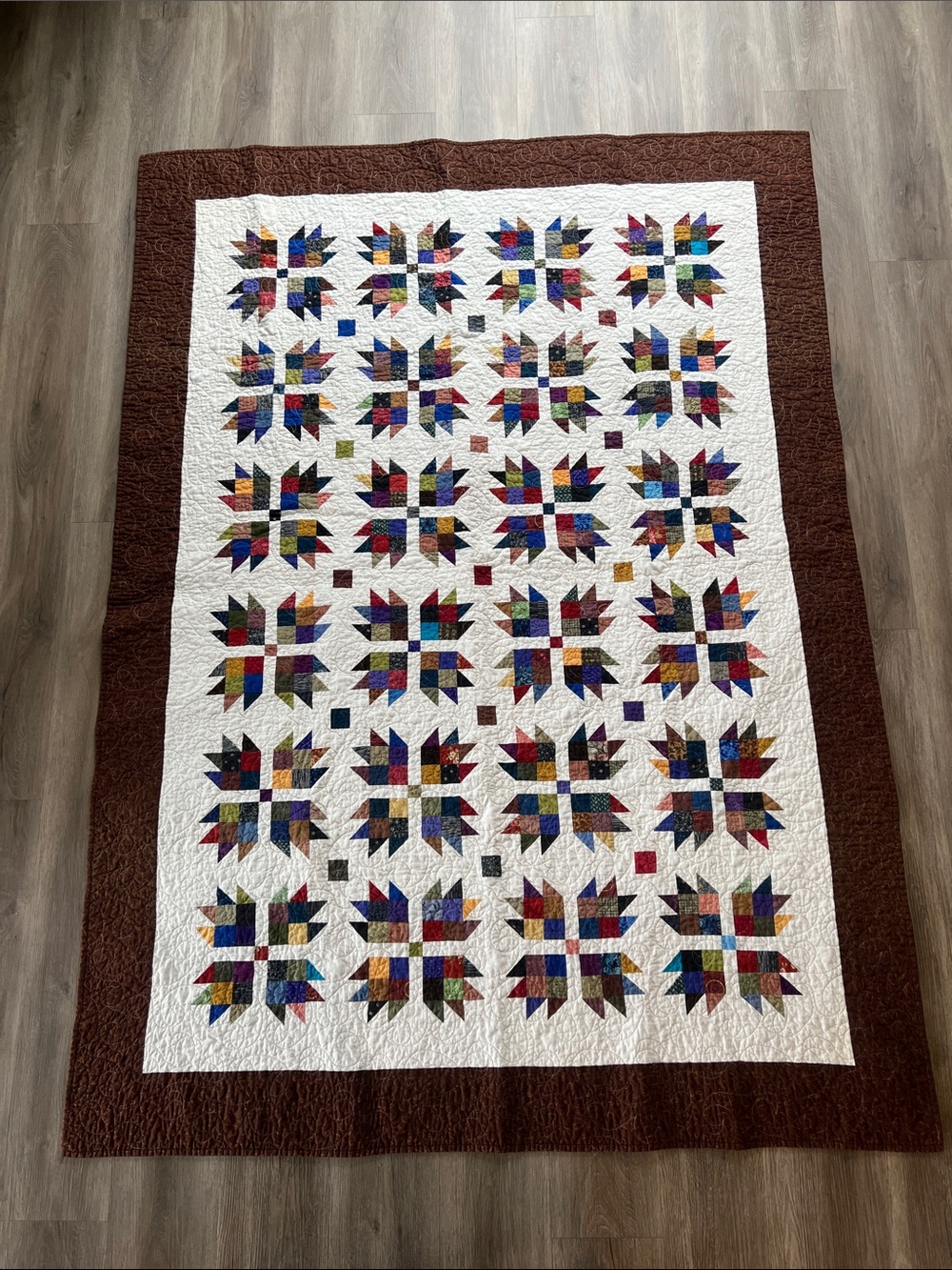 Scrappy Bear Paw Quilt